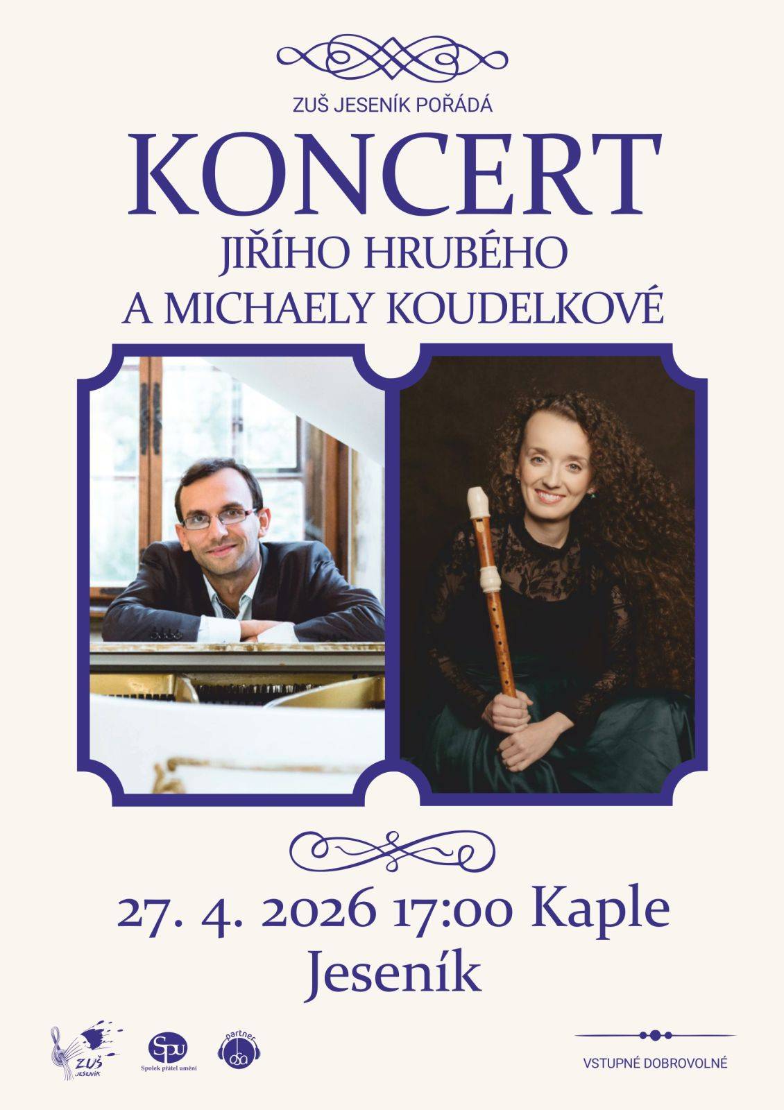 Koncert Jiřího Hrubého a Michaely Koudelkové