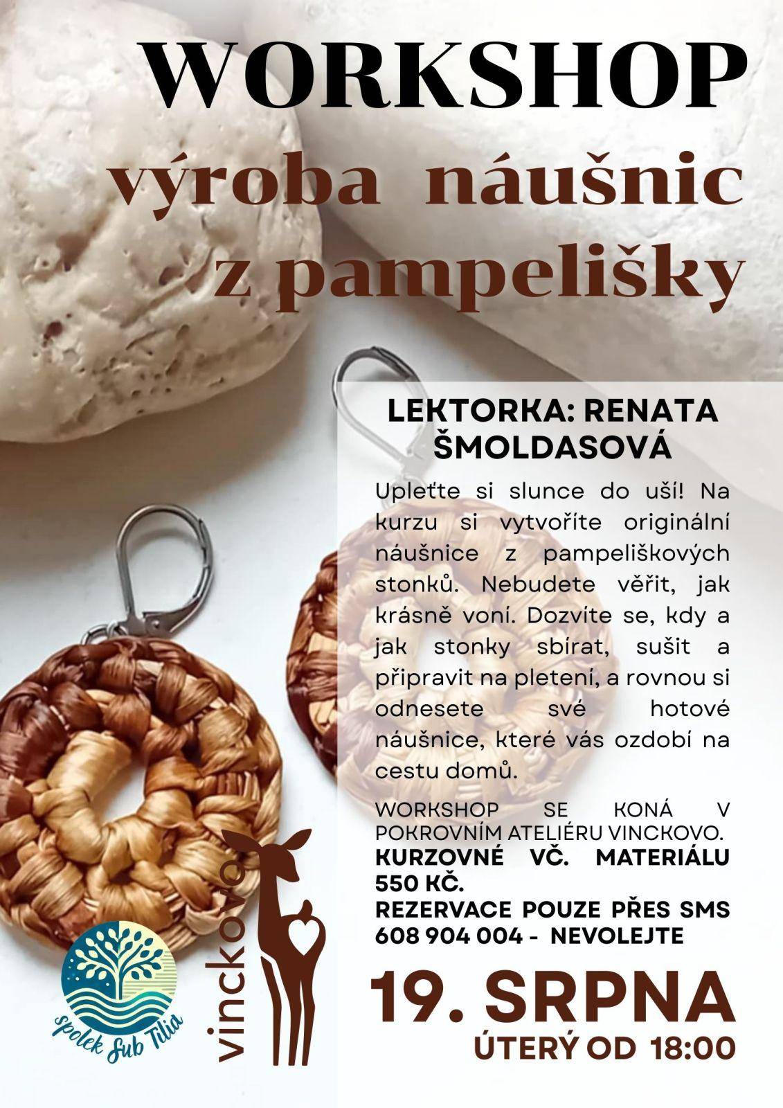 Workshop výroby náušnic z pampelišky
