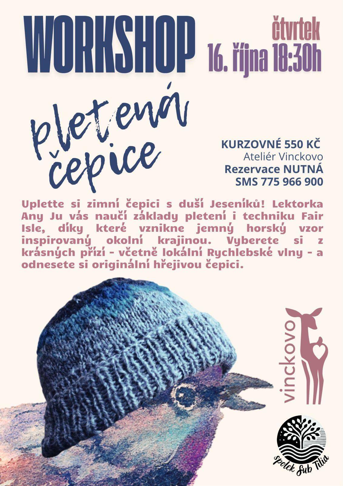 Workshop - pletení kopečkové čepice