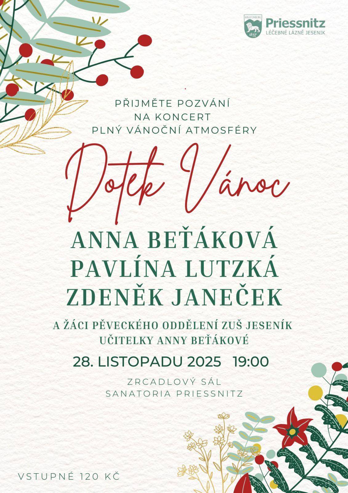 DOTEK VÁNOC - KONCERT PLNÝ VÁNOČNÍ ATMOSFÉRY