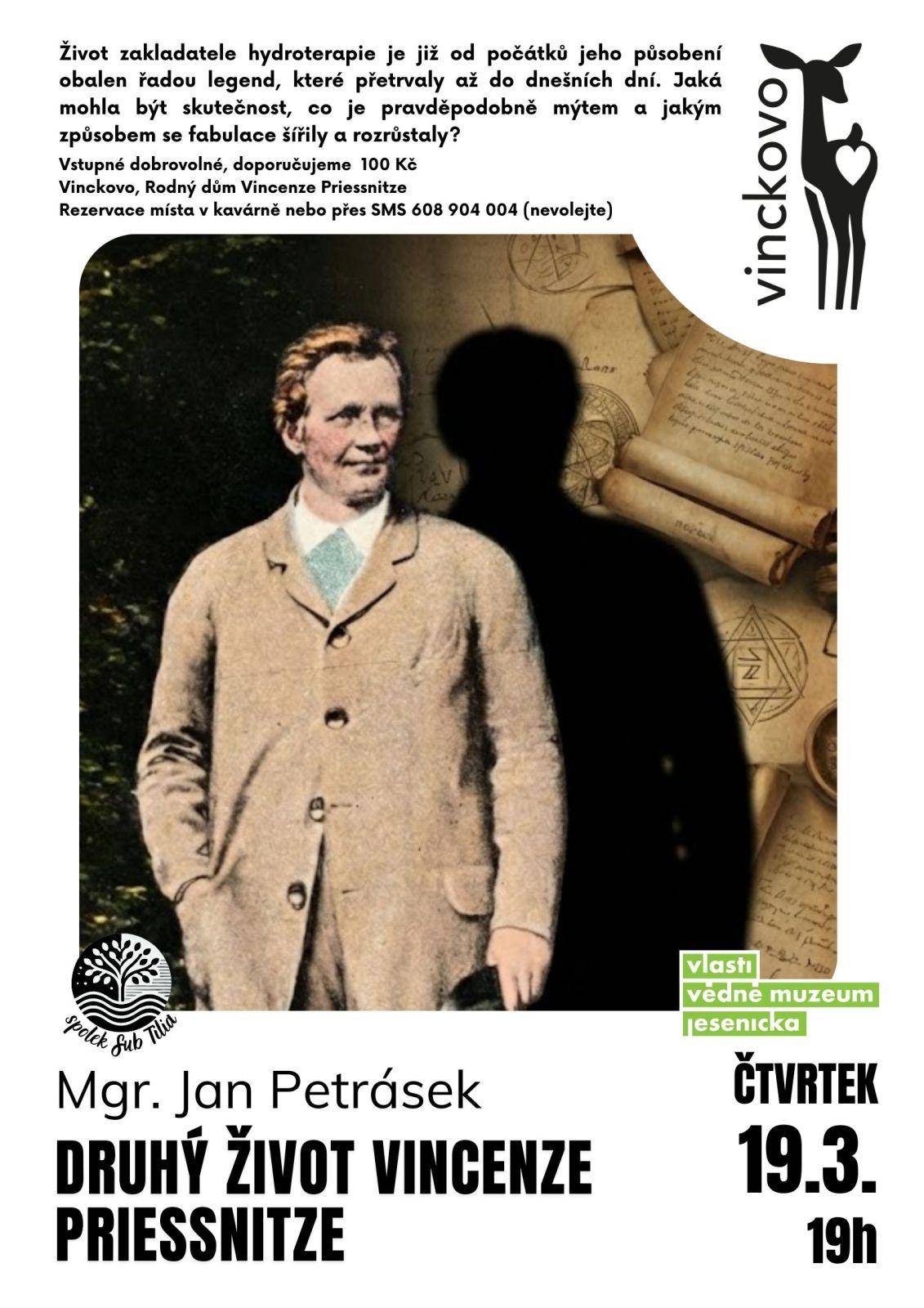 Druhý život Vincenze Priessnitze - přednáška Jana Petráska