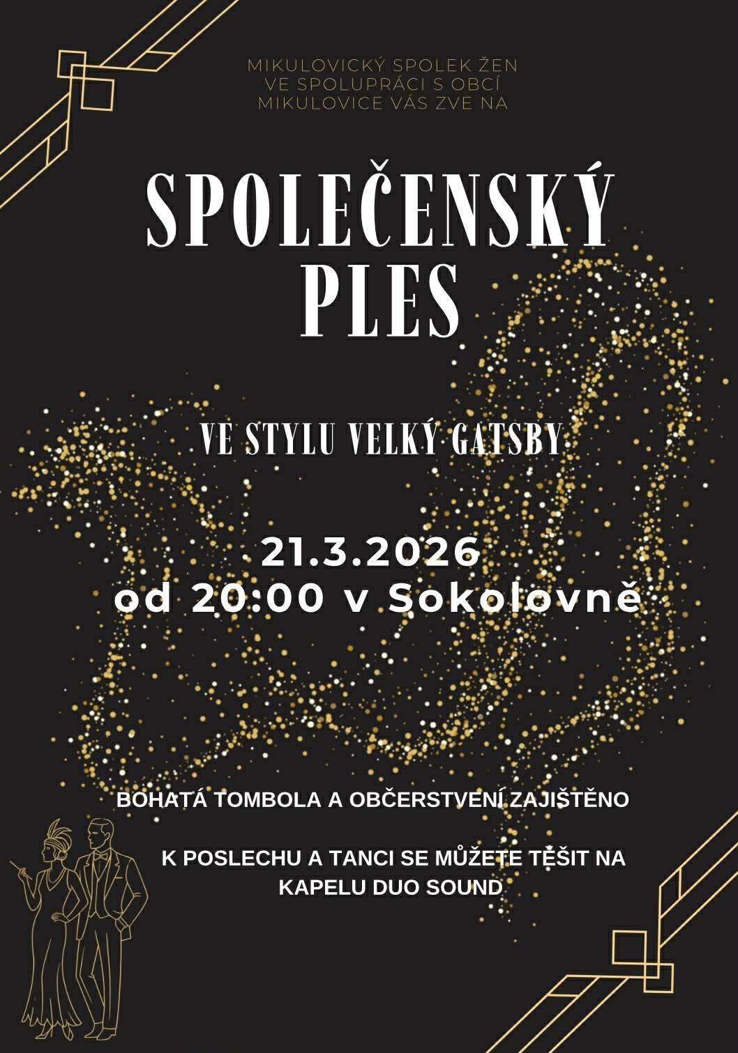Společenský ples ve stylu Velký Gatsby