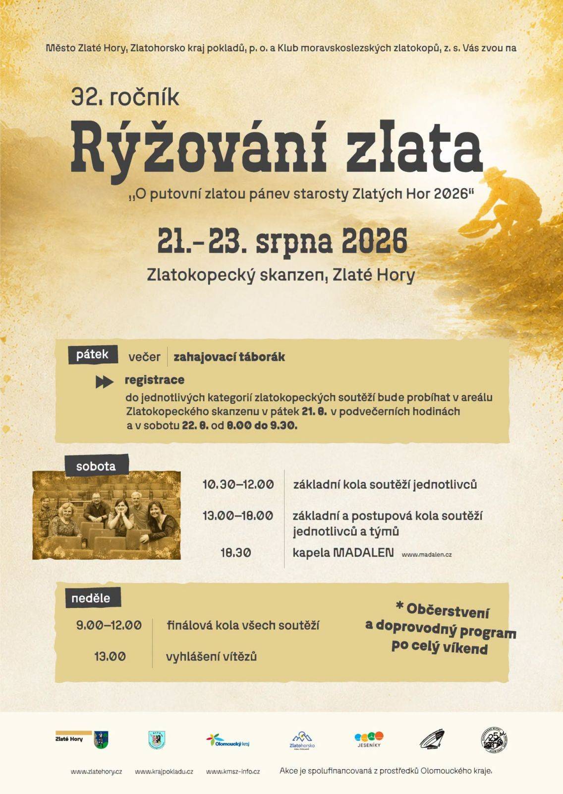 RÝŽOVÁNÍ ZLATA 32. ROČNÍK