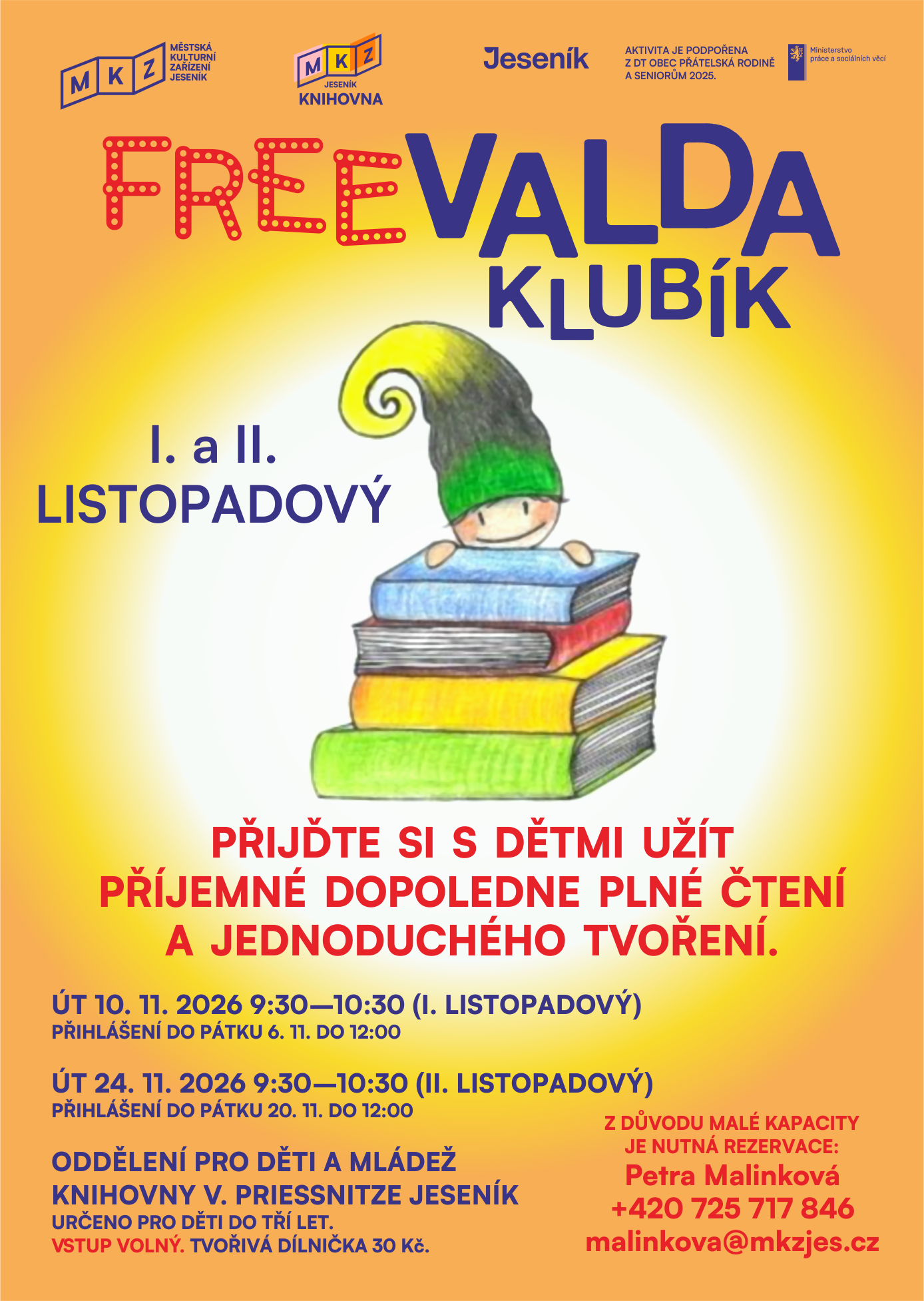 FreeVALDA KLUBÍK (I. LISTOPADOVÝ, 2026)