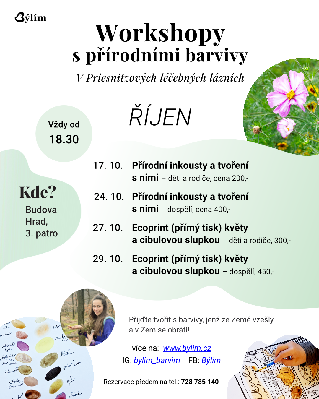 WORKSHOP – PŘÍRODNÍ INKOUST A MALOVÁNÍ PRO DĚTI A RODIČE
