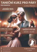KURZ SPOLEČENSKÝCH TANCŮ PRO DOSPĚLÉ POKROČILÉ 2025 V JESENÍKU