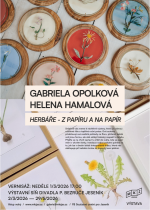 VERNISÁŽ VÝSTAVY Gabriely Opolkové a Heleny Hamalové: Herbáře — z papíru a na papír
