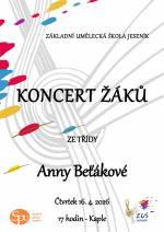 Koncert žáků ze třídy Anny Beťákové