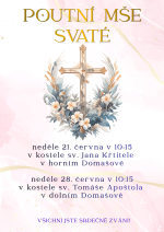 POUTNÍ MŠE SVATÁ - HORNÍ DOMAŠOV